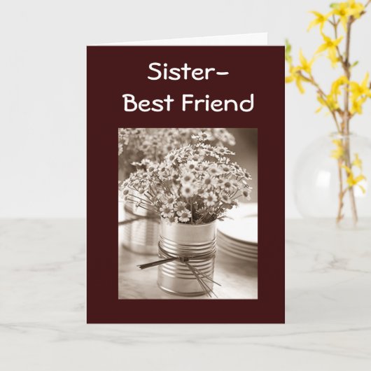 BLOEMEN STUREN NAAR VERJAARDAG VAN MIJN ZUS/BESTE KAART (Gele Bloem)