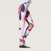 Bloemen Style Roze Kleurrijke Leggings (Rechts)