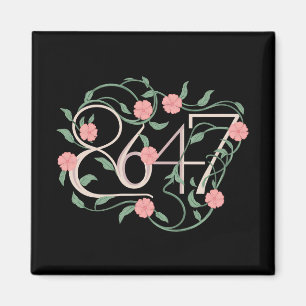 Bloemen Subtiele Anti Trump 8647 86 47 Boho Magneet