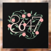 Bloemen Subtiele Anti Trump 8647 86 47 Boho Raamsticker (Vel 2)