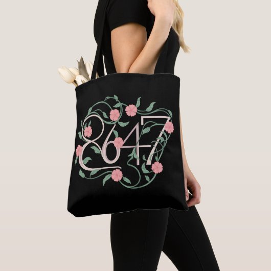 Bloemen Subtiele Anti Trump 8647 86 47 Boho Tote Bag (Dichtbij)