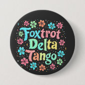 Bloemen Subtiele Anti Trump 8647 Anti Maga Ronde Button 7,6 Cm (Voorkant)