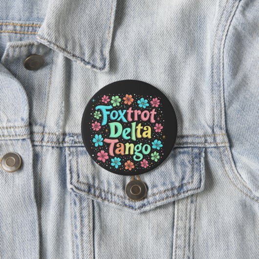 Bloemen Subtiele Anti Trump 8647 Anti Maga Ronde Button 7,6 Cm (In situ)