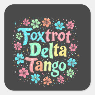 Bloemen Subtiele Anti Trump 8647 Anti Maga Vierkante Sticker