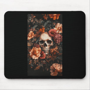 Bloemen Subtiele schedel accenten schedel kunst Muismat