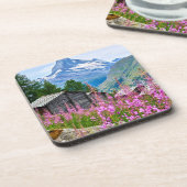 Bloemen | Summer Matterhorn Zwitserland Bier Onderzetter (Linkerzijde)