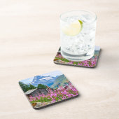 Bloemen | Summer Matterhorn Zwitserland Bier Onderzetter (Rechterzijde)