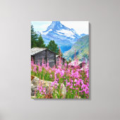 Bloemen | Summer Matterhorn Zwitserland Canvas Afdruk (Voorkant)