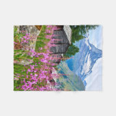 Bloemen | Summer Matterhorn Zwitserland Fleece Deken (Voorkant (Horizontaal))