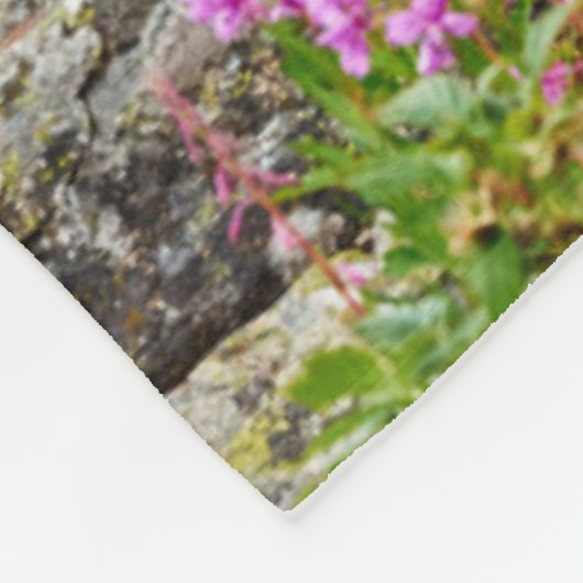 Bloemen | Summer Matterhorn Zwitserland Fleece Deken (Hoek)