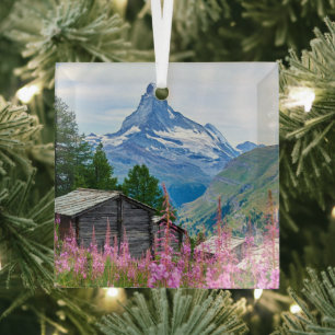 Bloemen Summer Matterhorn Zwitserland Glas Ornament