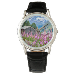 Bloemen Summer Matterhorn Zwitserland Horloge