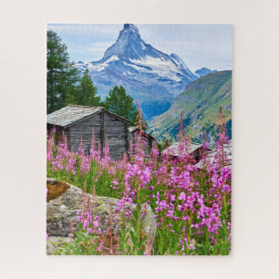 Bloemen   Summer Matterhorn Zwitserland Legpuzzel