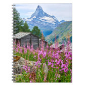 Bloemen | Summer Matterhorn Zwitserland Notitieboek (Voorkant)