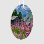 Bloemen | Summer Matterhorn Zwitserland Ornament (voorkant)