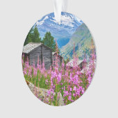 Bloemen | Summer Matterhorn Zwitserland Ornament (voorkant)