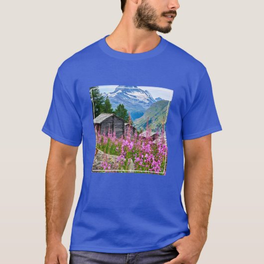 Bloemen | Summer Matterhorn Zwitserland T-shirt (Voorkant)
