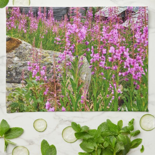 Bloemen | Summer Matterhorn Zwitserland Theedoek (Gevouwen)