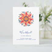 Bloemen Sunburst Bewegende Aankondiging (Staand voorkant)