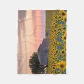 Bloemen | Sunflower Field Provence, Frankrijk Fleece Deken (Voorkant)