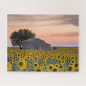 Bloemen | Sunflower Field Provence, Frankrijk Legpuzzel (Horizontaal)