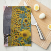 Bloemen | Sunflower Field Provence, Frankrijk Theedoek (Quarter Fold)