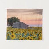 Bloemen | Sunflower Field Provence, Frankrijk Wandkleed (Voorkant (horizontaal))