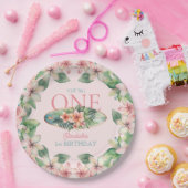 Bloemen Surven Board De Grote 1e Verjaardag Papieren Bordje (Feest)