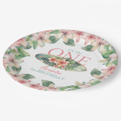 Bloemen Surven Board De Grote 1e Verjaardag Papieren Bordje (Gekanteld)