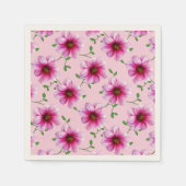 Bloemen Sweet Pink Garden Bloemen op elke kleur Servetten (Voorkant)