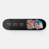 *~* Bloemen Sweet Troll AP89 Neon Regenboog Initia Persoonlijk Skateboard (Horizontaal)