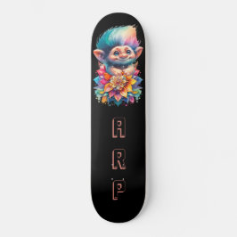 *~* Bloemen Sweet Troll AP89 Neon Regenboog Initia Persoonlijk Skateboard
