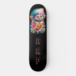 *~* Bloemen Sweet Troll AP89 Neon Regenboog Initia Persoonlijk Skateboard