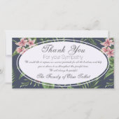 Bloemen Sympathie Bedankt Fotokaart (Voorkant)