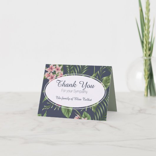 Bloemen Sympathie Bedankt Opmerking Kaart (Voorkant)