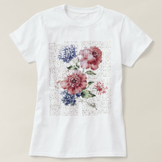  bloemen t-shirt (Design voorkant)