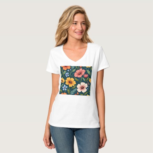 Bloemen T-shirt (Voorkant volledig)