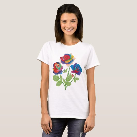  bloemen t-shirt (Voorkant volledig)