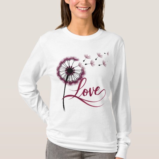 Bloemen T-shirt met lange mouwen, Floral T-shirt (Voorkant)