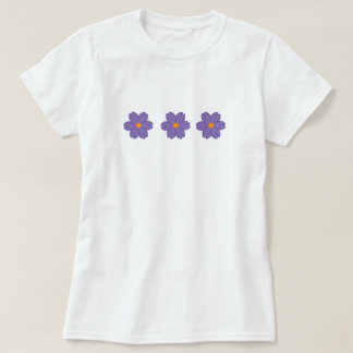 Bloemen T-shirt, paarse wilde bloem T-shirt