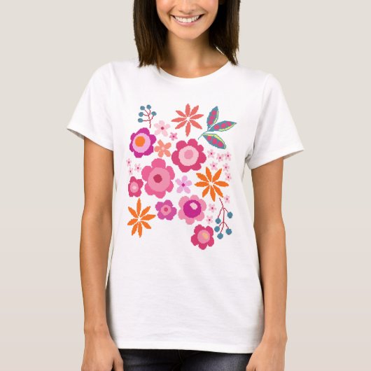 Bloemen T-shirt voor dames (Voorkant)