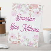 Bloemen tafelblad teken reclamebord met voetstuk (Insitu)