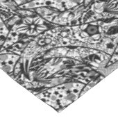 Bloemen Tafelkleed Zwart Wit Design (Gekanteld)