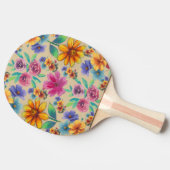 bloemen tafeltennisbatje (Zijkant)