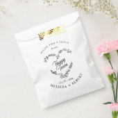 Bloemen & takken Hart Gelukkige Tranen Bruiloft Qu Bedankzakje (Gezegeld)