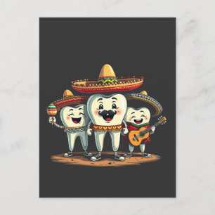 Bloemen Tand Grappig Cinco de Mayo Aankondigingskaart