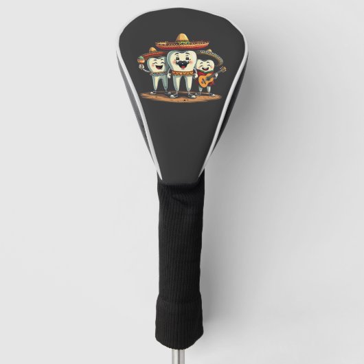 Bloemen Tand Grappig Cinco de Mayo Golfheadcover (Voorkant)