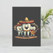 Bloemen Tand Grappig Cinco de Mayo Kaart (Staand voorkant)