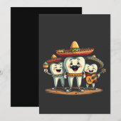 Bloemen Tand Grappig Cinco de Mayo Kaart (Voorkant / Achterkant)