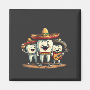 Bloemen Tand Grappig Cinco de Mayo Magneet